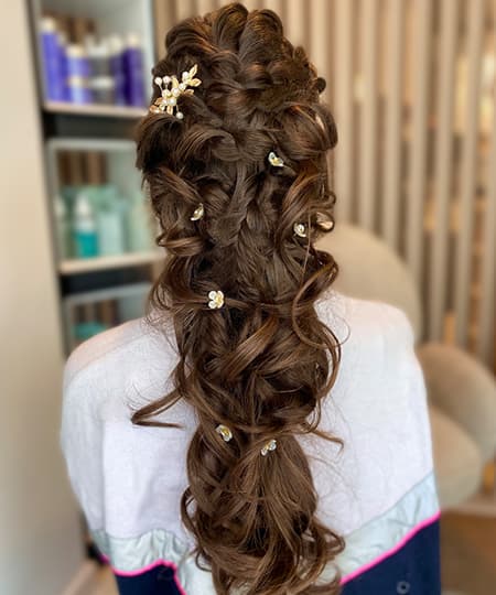 Сватбена прическа 1102 - Плитка русалка. Прически за сватба | Сватбени прически от IvyLu.bg