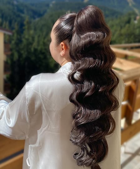 Сватбена прическа 1163 - Холивудски вълни. Прически за сватба | Сватбени прически от IvyLu.bg
